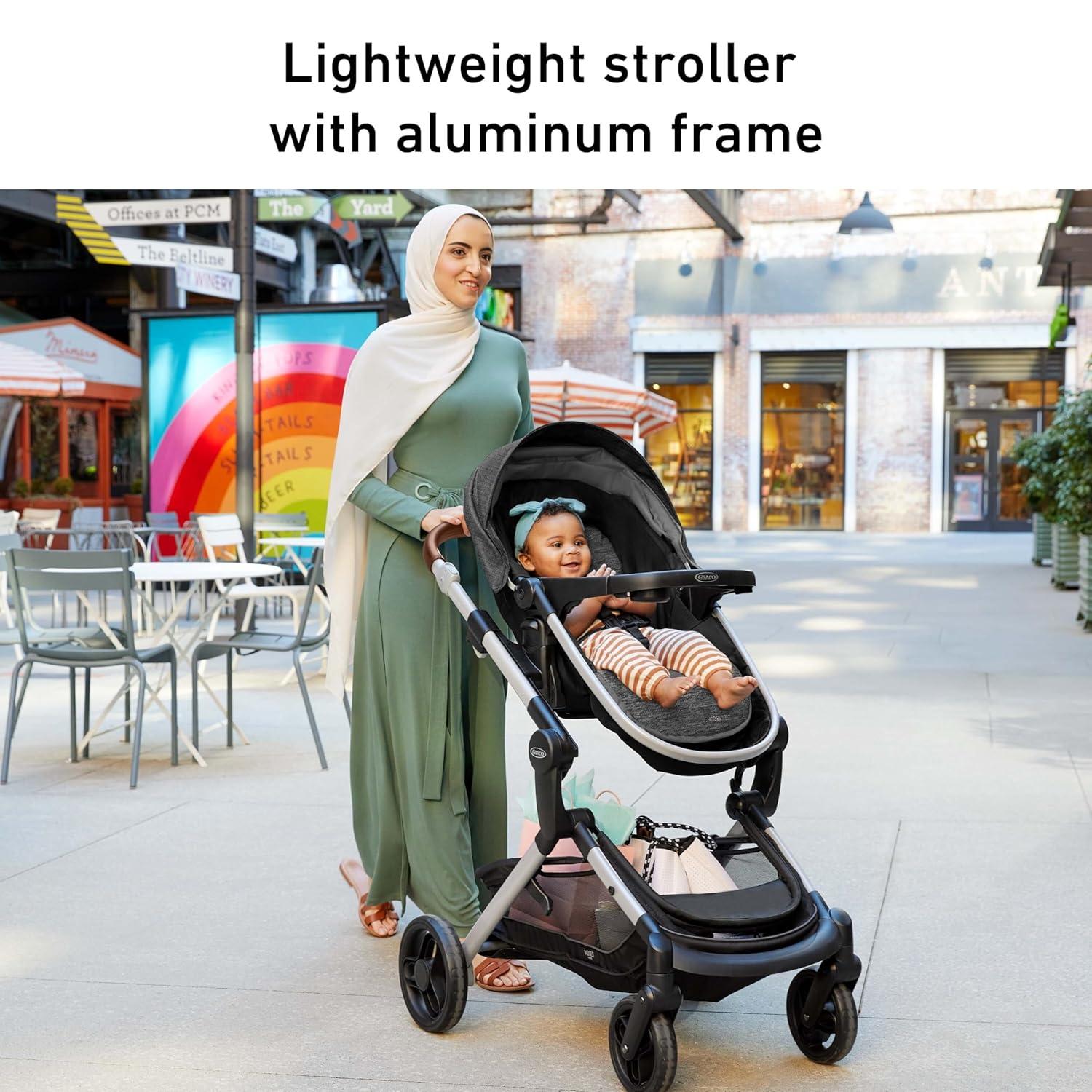 imageGraco Modes Nest Travel System 3in1 Modular Carseat Stroller Combo Adjustable Slide2Me Infant Car Seat Carrier Pramette Toddler Stroller Includes SnugRide 35 Lite Elite Infant Car Seat Bayfield