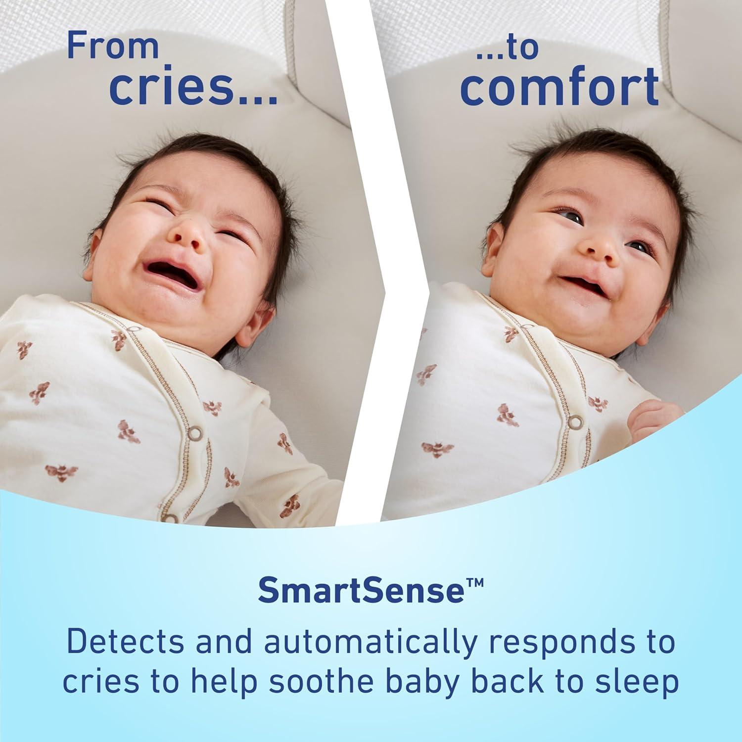 imageGraco SmartSense Soothing Baby Bassinet Smart Newborn Bassinet Detects and Automatically Responds to Babys Cries For Newborn Babies to 6 Months