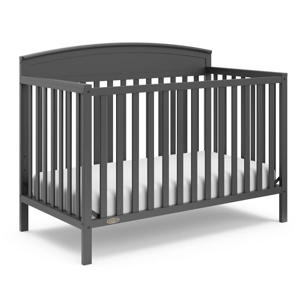 imageGraco Benton 5in1 Convertible Crib Gray GREENGUARD Gold Certified Converts from Baby Crib to Toddler Bed Daybed and FullSize Bed Fits Standard FullSize Crib MattressGrey