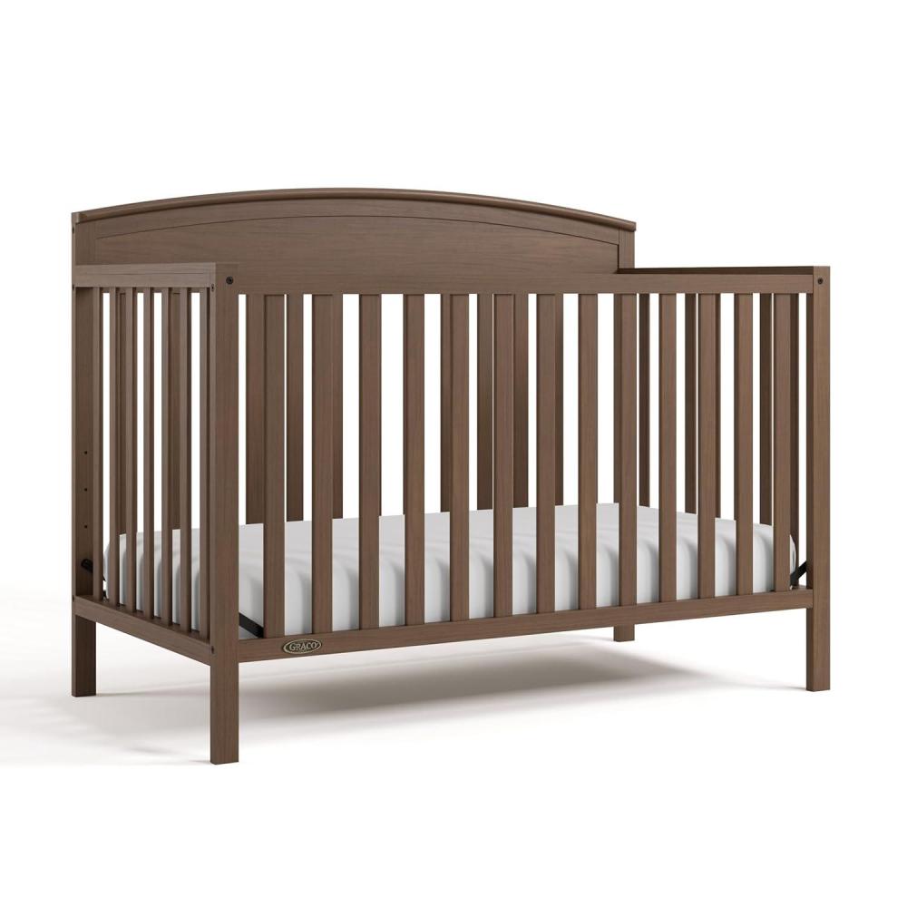 imageGraco Benton 5in1 Convertible Crib Gray GREENGUARD Gold Certified Converts from Baby Crib to Toddler Bed Daybed and FullSize Bed Fits Standard FullSize Crib MattressHazelnut