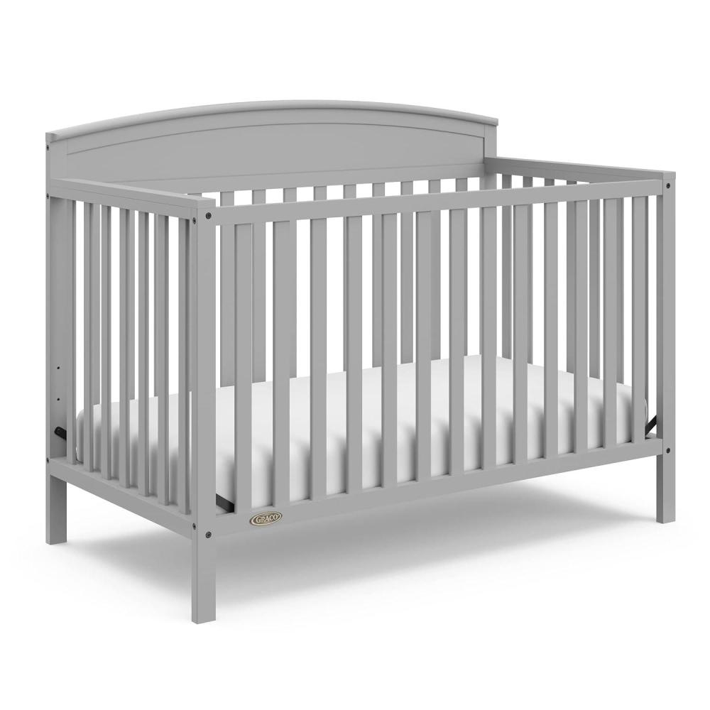 imageGraco Benton 5in1 Convertible Crib Gray GREENGUARD Gold Certified Converts from Baby Crib to Toddler Bed Daybed and FullSize Bed Fits Standard FullSize Crib MattressPebble Gray