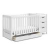 imageGraco Remi 4in1 Convertible Crib ampamp Changer White  GREENGUARD Gold Certified Fits Standard Crib Mattress Converts to Toddler Bed and Full Bed 4 Adjustable Mattress Heights