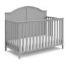 imageGraco Wilfred 5in1 Convertible Crib Black  GREENGUARD Gold Certified Converts to Toddler Bed and FullSize Bed Fits Standard FullSize Crib Mattress Adjustable Mattress Support BasePebble Gray