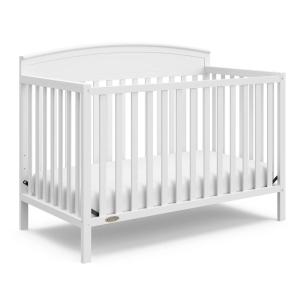 Graco Benton 5-in-1 Convertible Crib (Gray) – GREENGUARD Gold Certified, Converts from Baby Crib to Toddler Bed, Daybed and Full-Size Bed, Fits Standard Full-Size Crib Mattress(White)