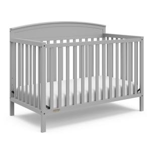 Graco Benton 5-in-1 Convertible Crib (Gray) – GREENGUARD Gold Certified, Converts from Baby Crib to Toddler Bed, Daybed and Full-Size Bed, Fits Standard Full-Size Crib Mattress(Pebble Gray)
