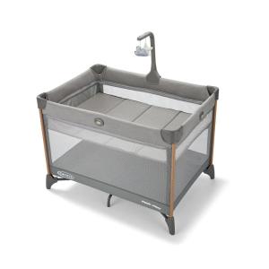 Graco On The Go Zip DLX Pack ‘n Play Playard, Folding Playpen with Bassinet, Portable Crib, Parker(Parker)