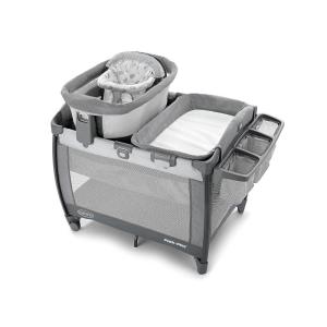 Graco Pack ’n Play Travel Dome LX Playard – Raised Portable Bassinet, UV‑50 Canopy, Changer & Storage, Annie(Lenny)