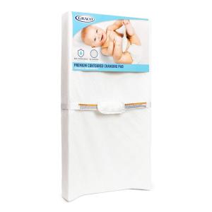 Graco Premium Contoured Changing Pad – GREENGUARD Gold Certified, Water-Resistant, Ultra-Soft Buckle Cover, Contoured Baby Changing Pad, Fits Most Standard-Size Changing Toppers, Non-Skid Bottom(Changing Pad)