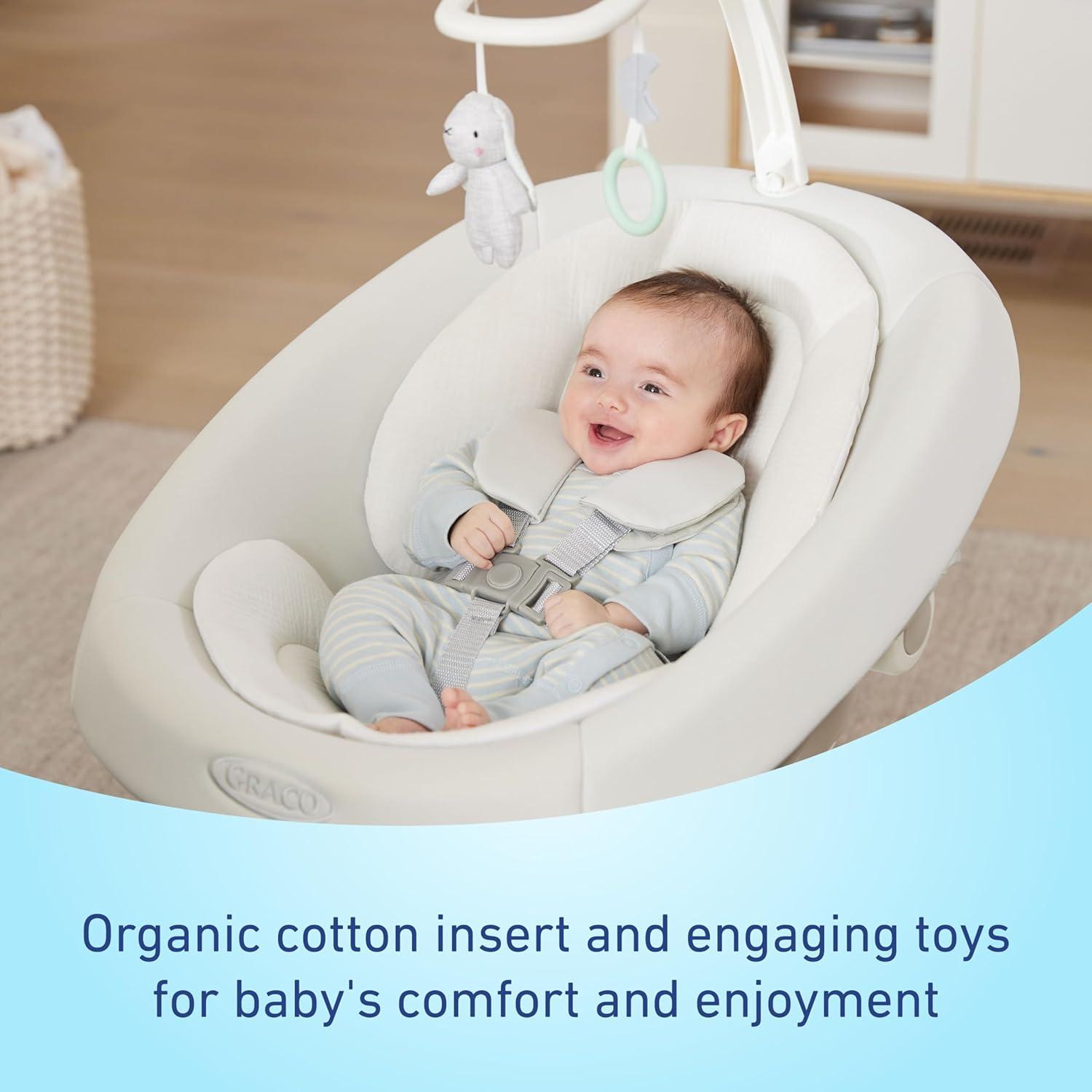 imageGraco SmartSense Baby Swing with Cry Detection Technology Soothing Motions and Calming Vibrations Comfortable Infant Support Rori
