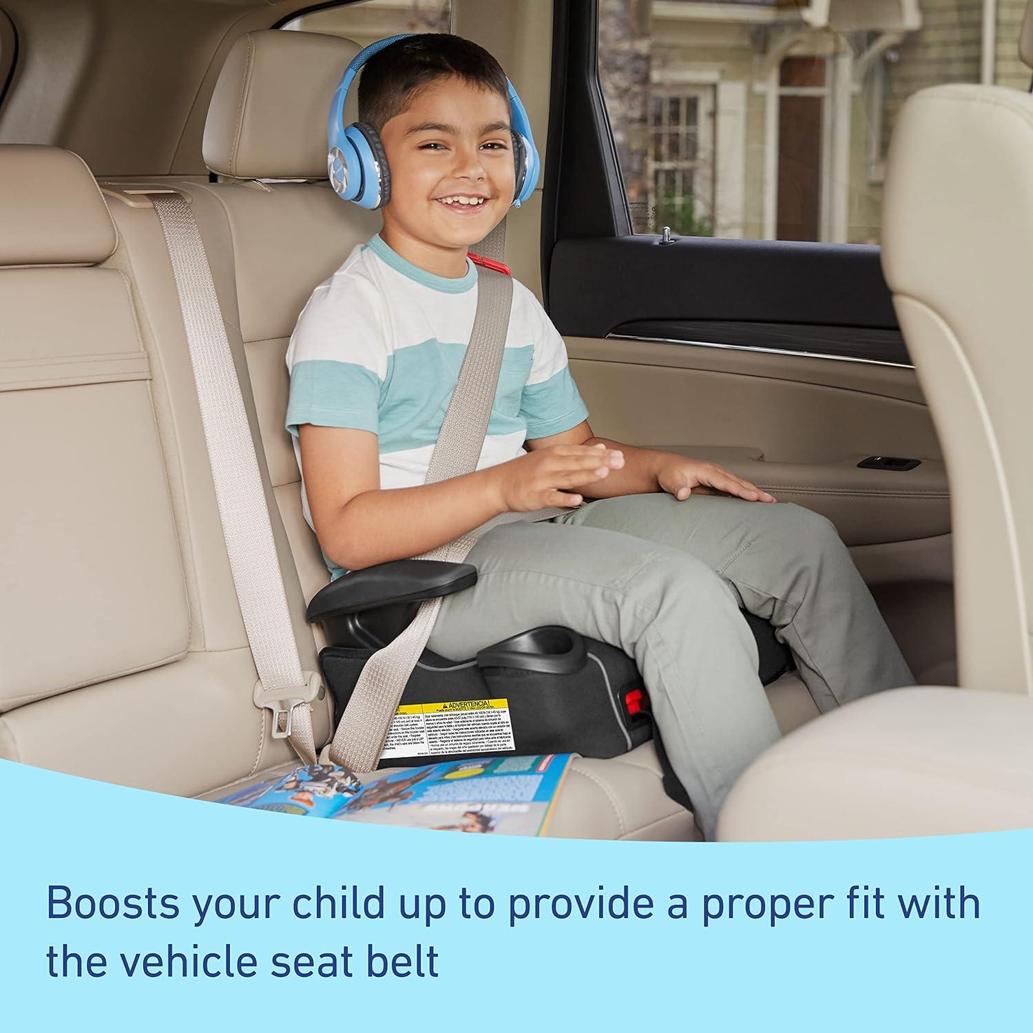 imageGraco TurboBooster LX Backless Booster with Affix Latch Backless Booster Seat for Big Kids Transitioning to Vehicle Seat Belt Rio