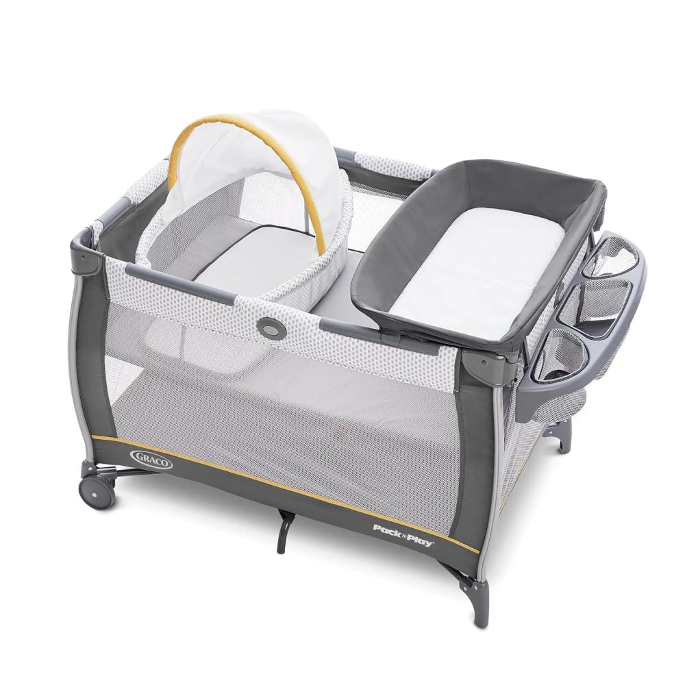 imageGraco Pack n Play CareSuite Playard Portable Playpen with Baby Bassinet Changing Table SkyWells