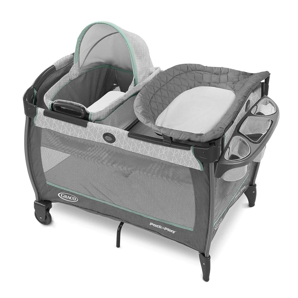 imageGraco Pack n Play Close2Baby Playard with Baby Bassinet Changing Table Portable Infant Seat MilanDerby