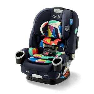 Graco 4Ever 4 in 1 Car Seat, Featuring TrueShield Side Impact Technology, Adjustable Harness System, Ideal for Newborns, Infants, Toddlers & Kids(Geo Pop)
