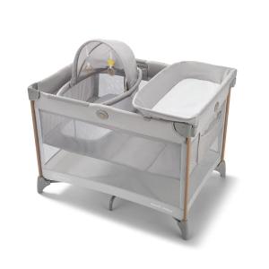 Graco Pack n’ Play CareSuite Playard, Portable Playpen with Baby Bassinet, Changing Table, Sky(Lux Sky)