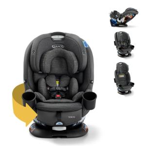 Graco Turn2Me 3-in-1 Rotating Convertible Car Seat, Cambridge, Rear-Facing Rotation, Forward-Facing Mode, Highback Booster Up to 100 lbs, Adjustable Headrest & Harness, Steel Reinforced Frame(Manchester 2.0)