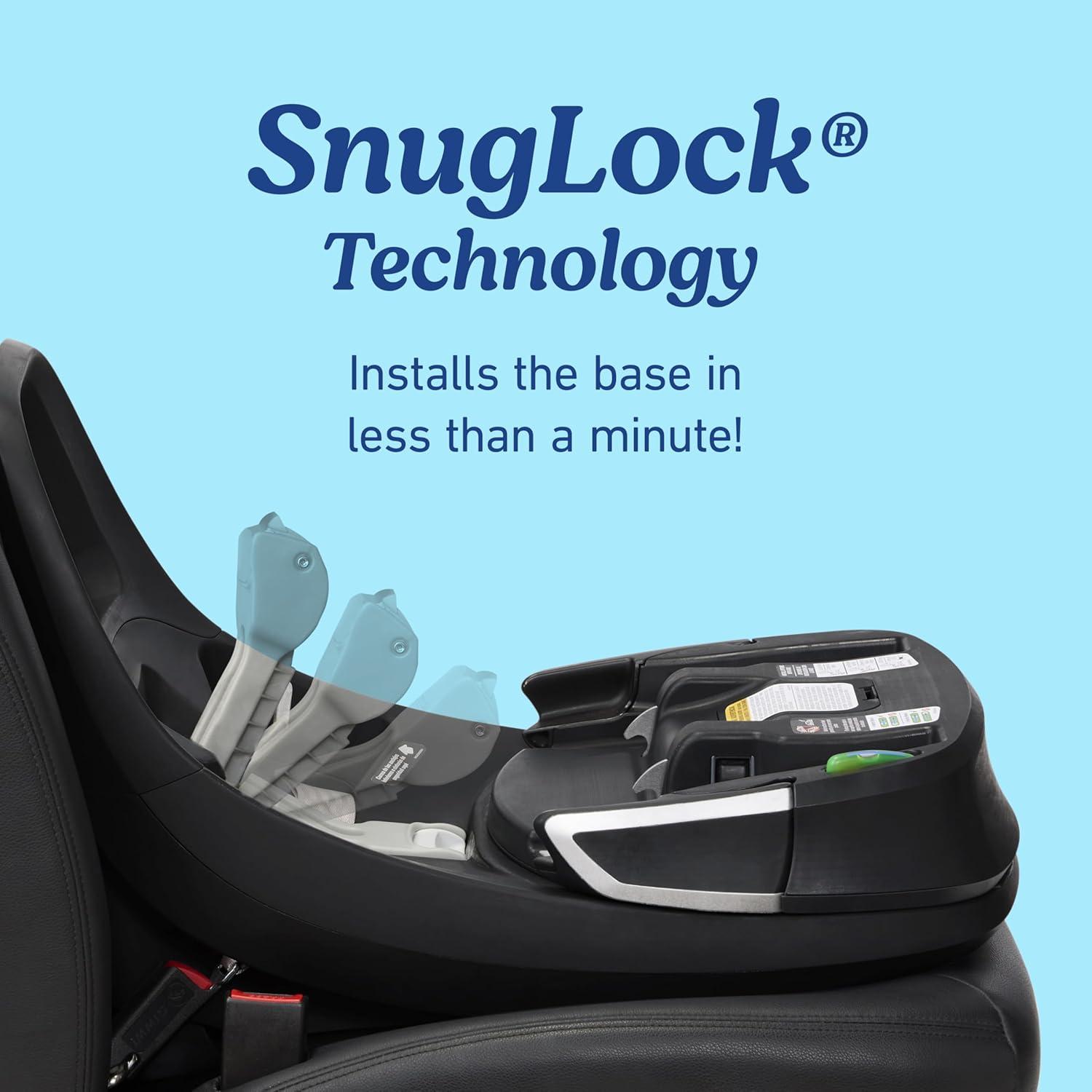 imageGraco SnugRide Turn ampamp Slide Infant Car Seat Rear Facing Rotating Car Seat with Base for 430 lbs with 180 Degree Turn for Easy Access Lightweight Carseat with SnugLock Technology Mulberry