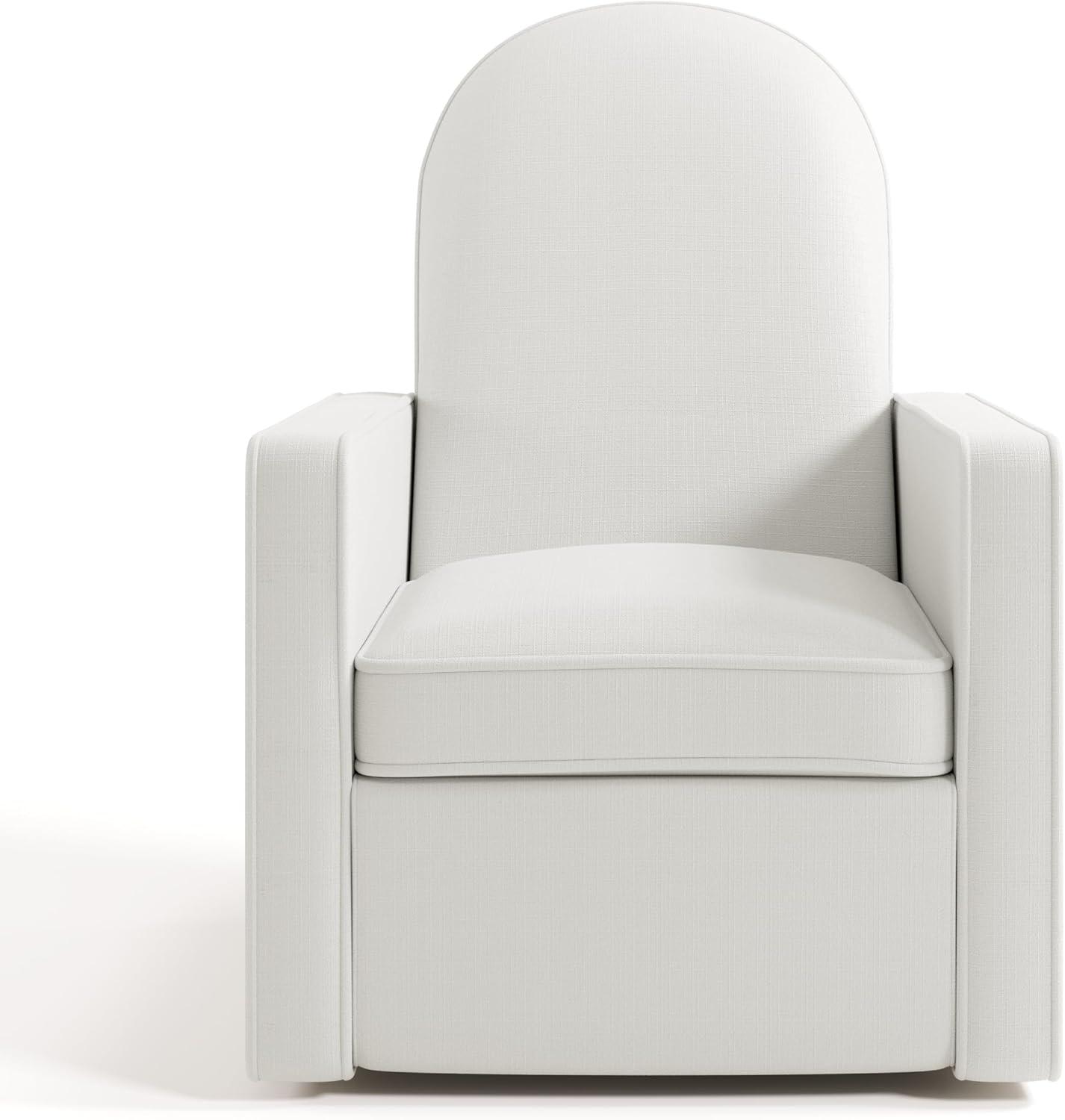 imageGraco Olivia SmallSpaces Premium Nursery Power Recliner Swivel Glider Ivory Boucle Smaller Profile for Smaller Rooms Upholstered Power Recliner Chair USB Charging Port Durable Metal BaseIvory Basketweave