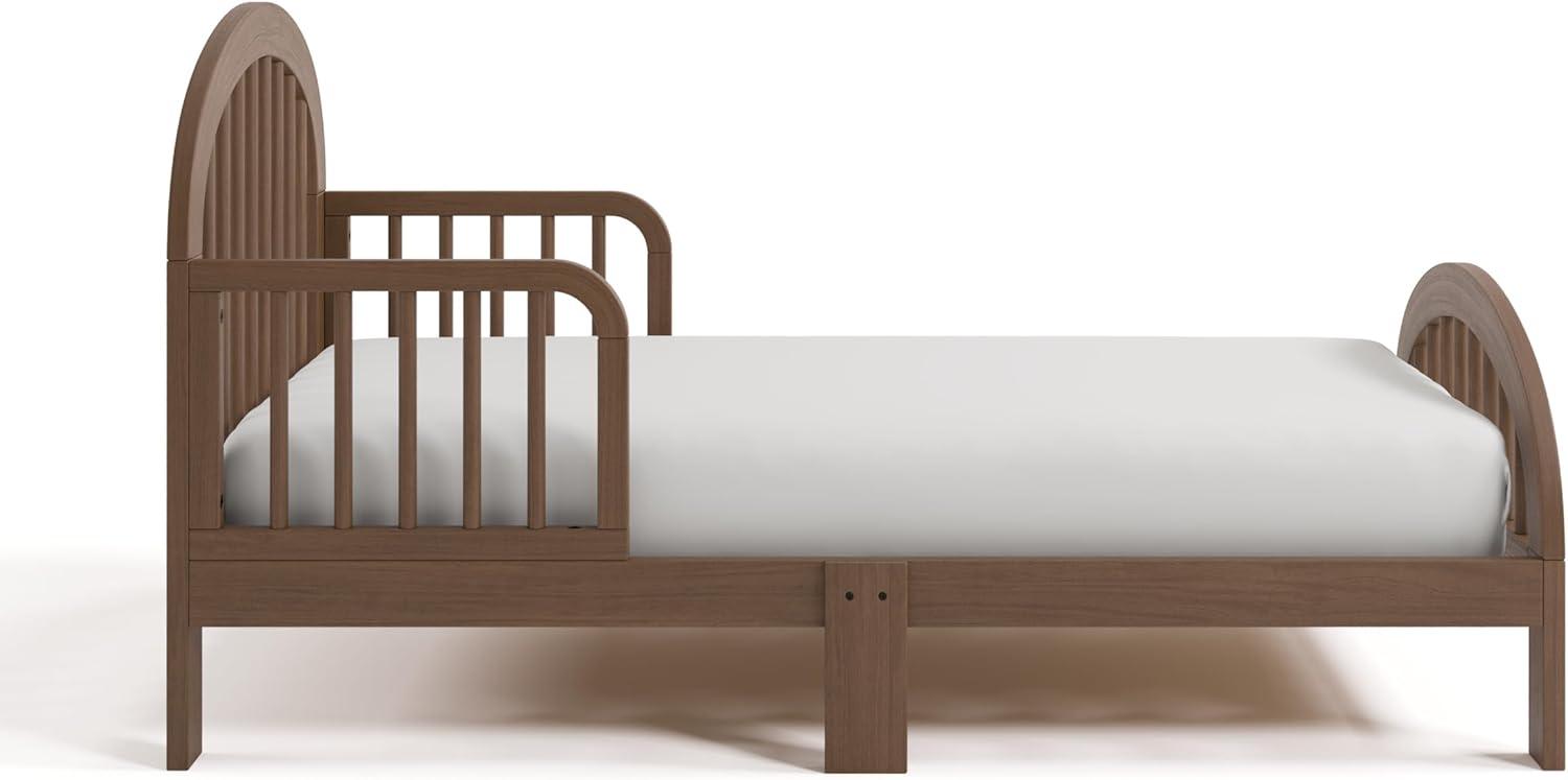 imageGraco Olivia Toddler Bed Driftwood GREENGUARD Gold Certified Includes Toddler Safety Guardrails Fits Standard Crib amp Toddler Mattress Stylish Arched DesignHazelnut