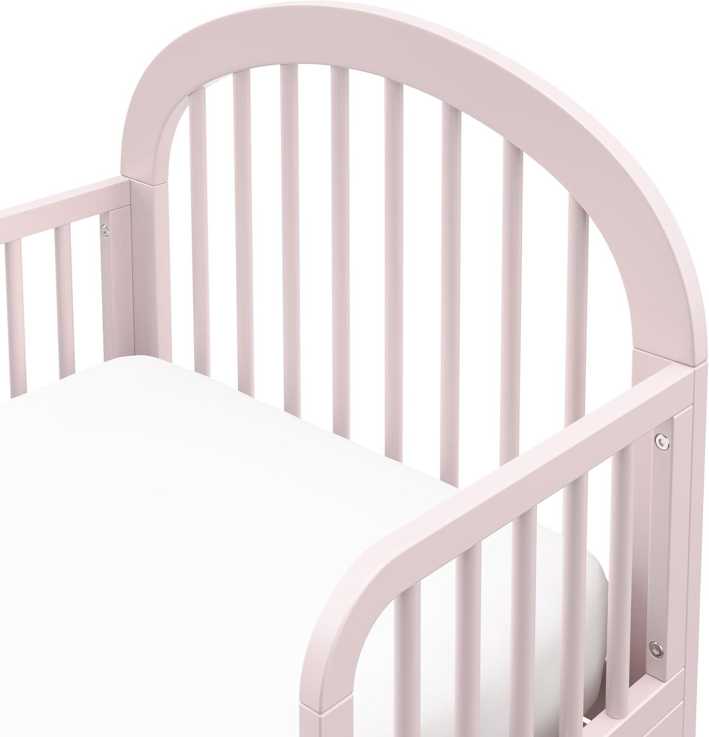 imageGraco Olivia Toddler Bed Driftwood GREENGUARD Gold Certified Includes Toddler Safety Guardrails Fits Standard Crib amp Toddler Mattress Stylish Arched DesignBlush