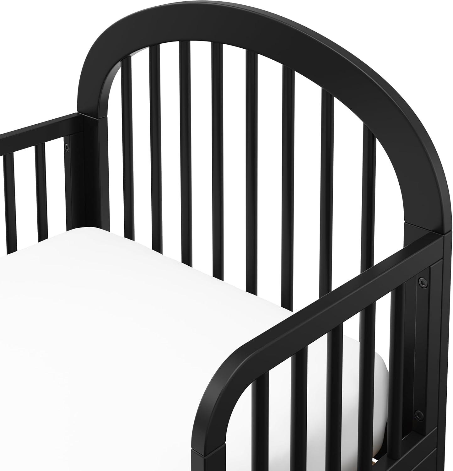 imageGraco Olivia Toddler Bed Driftwood GREENGUARD Gold Certified Includes Toddler Safety Guardrails Fits Standard Crib amp Toddler Mattress Stylish Arched DesignBlack