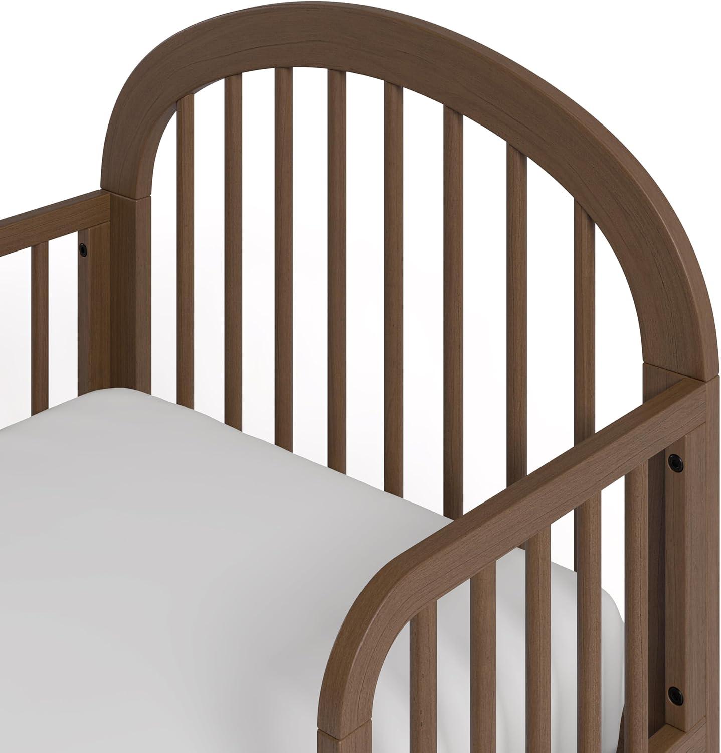 imageGraco Olivia Toddler Bed Driftwood GREENGUARD Gold Certified Includes Toddler Safety Guardrails Fits Standard Crib amp Toddler Mattress Stylish Arched DesignHazelnut