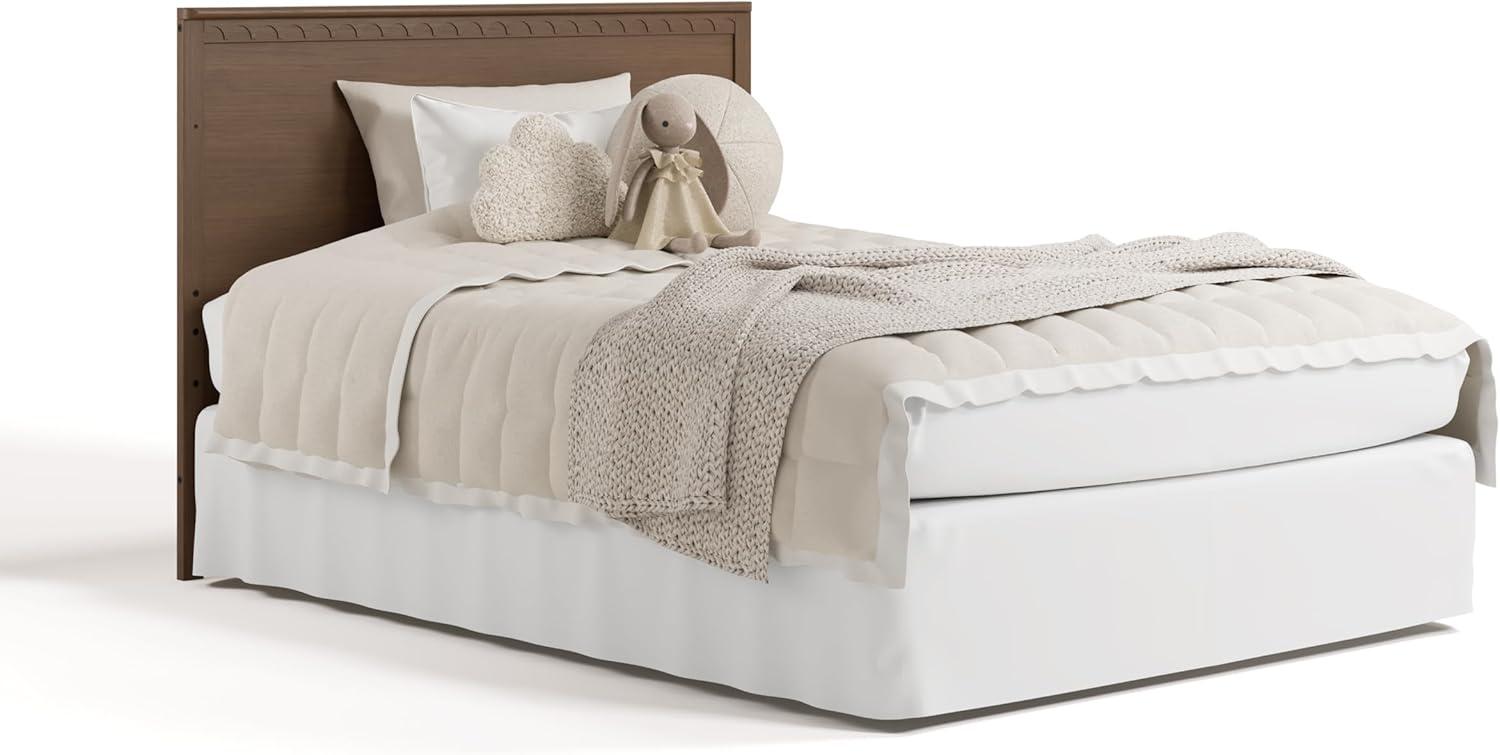 imageGraco Sasha 5in1 Convertible Crib with Drawer Frosted Oat GREENGUARD Gold Certified Wood Crib Converts to Toddler Bed Daybed FullSize Bed Stylish Classic DesignHazelnut