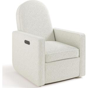Graco Olivia Small-Spaces Premium Nursery Power Recliner Swivel Glider (Ivory Boucle) – Smaller Profile for Smaller Rooms, Upholstered Power Recliner Chair, USB Charging Port, Durable Metal Base(Ivory Boucle)