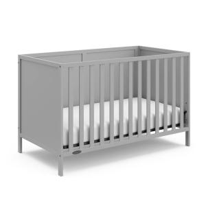 Graco Theo Convertible Crib with Storage Drawer (Frosted Oat) – GREENGUARD Gold Certified Wooden Baby Crib with Drawer, Converts to Toddler Bed, Fits Standard Crib Mattress(Pebble Gray)