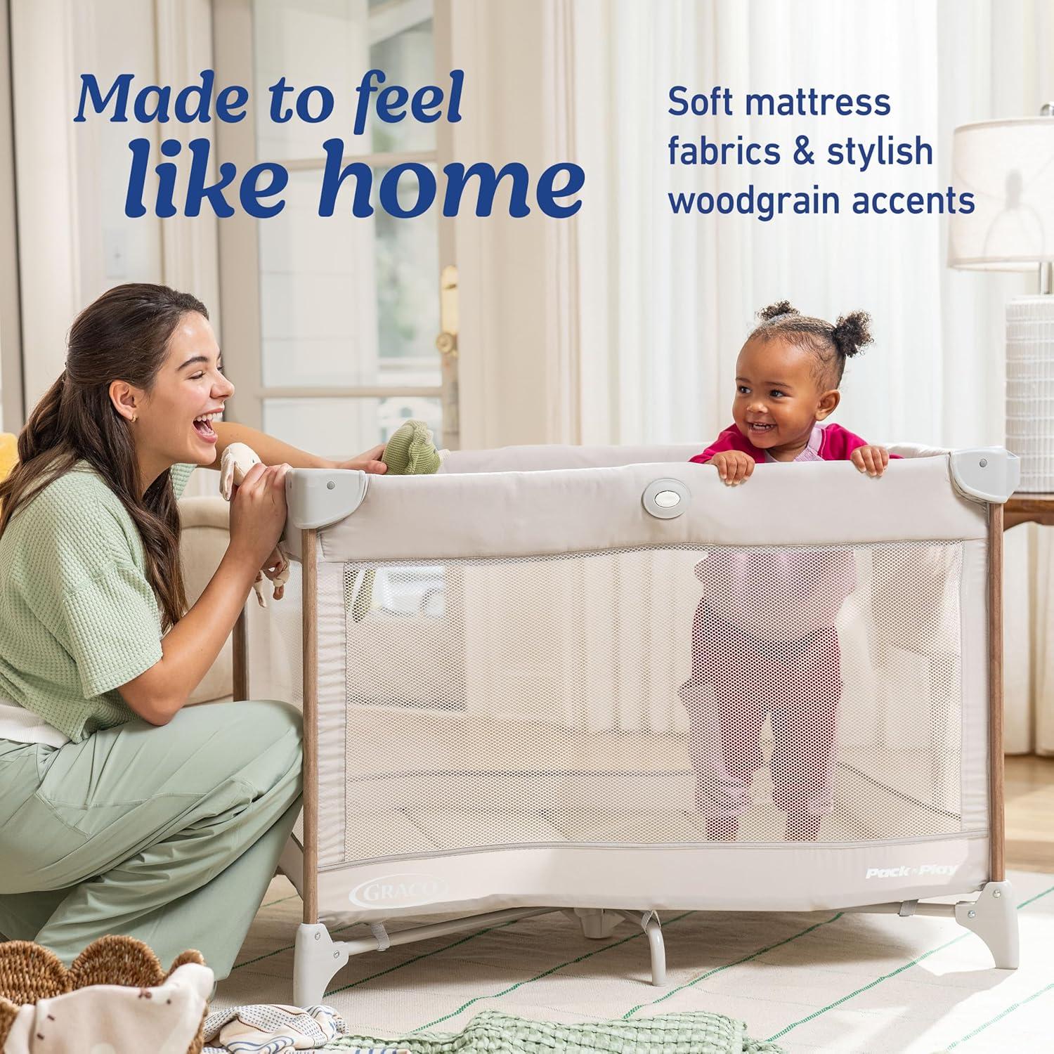 imageGraco Pack n Play Travel Dome Lux Playard 4in1 Baby Playpen with Bassinet Indoor or Outdoor Portable Playpen with UV 50 Canopy