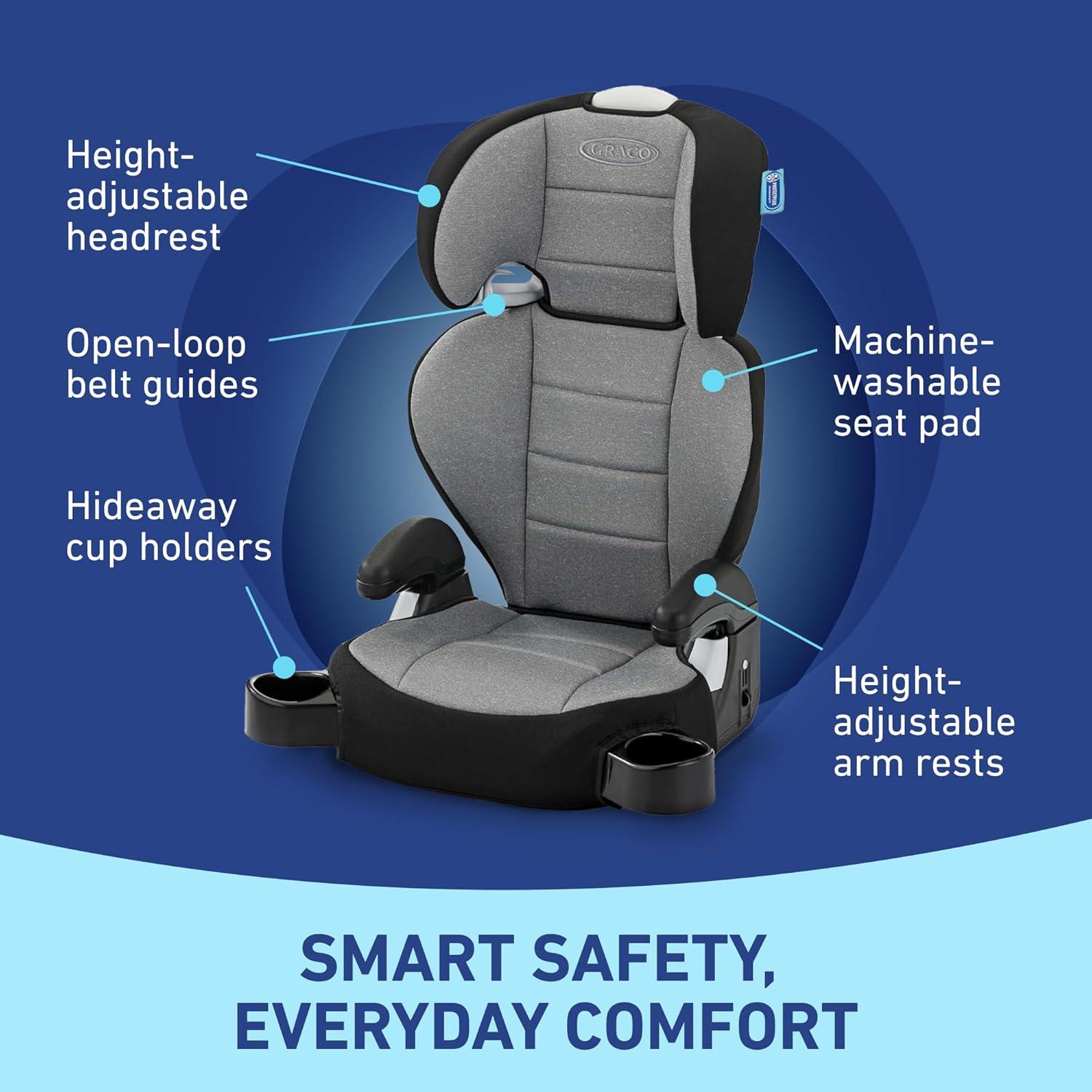 imageHot Wheels x Graco Turbobooster 20 High Back Booster Seat Belt Positioning Booster Car Seat for Big KidsDeclan