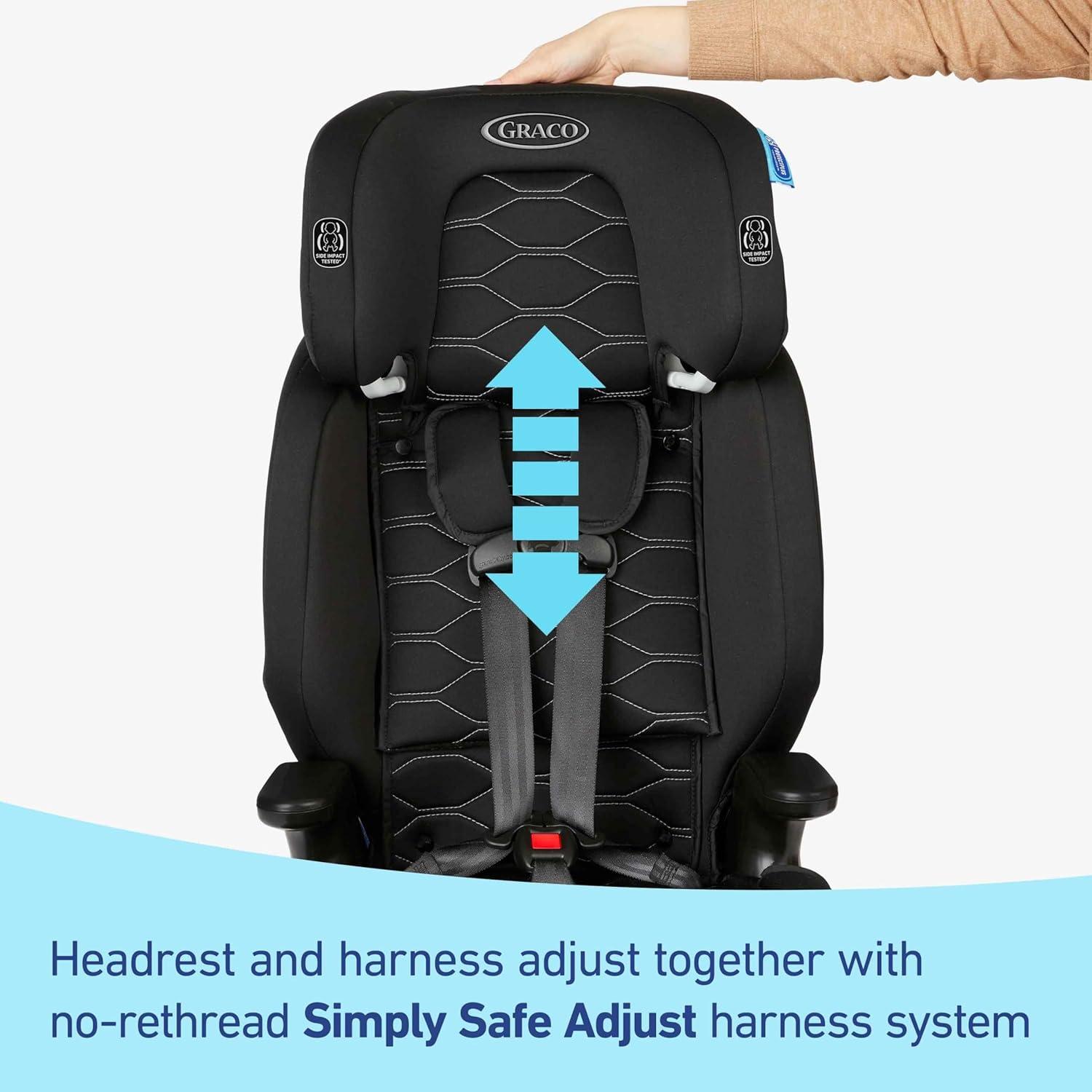 imageGraco Nautilus 20 LX 3in1 Forward Facing Car Seat High Back Booster Backless Booster Car Seat Featuring InRight amp Latch HexHex 20
