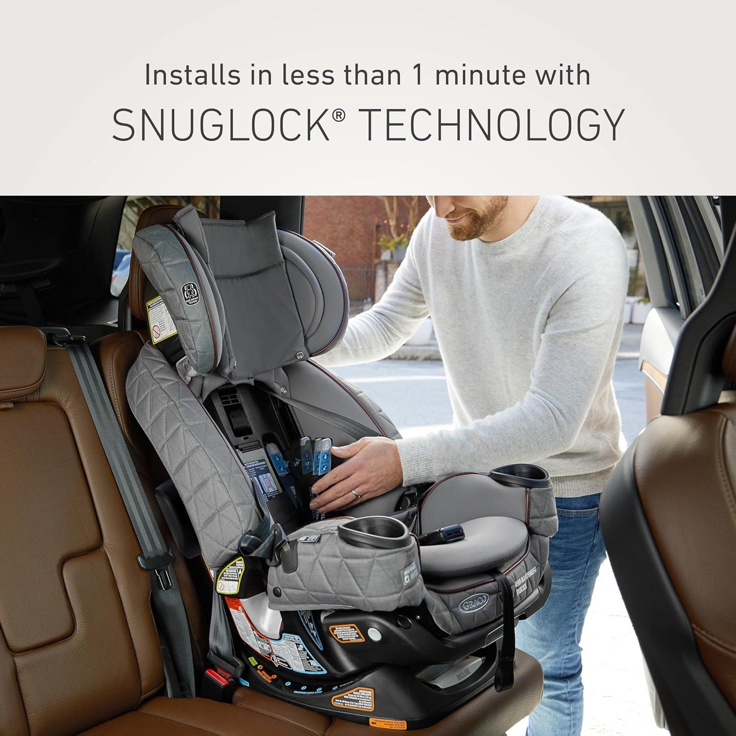 imageGraco Premier 4Ever DLX Extend2Fit SnugLock 4in1 Car Seat Featuring AntiRebound Bar Midtown Collection