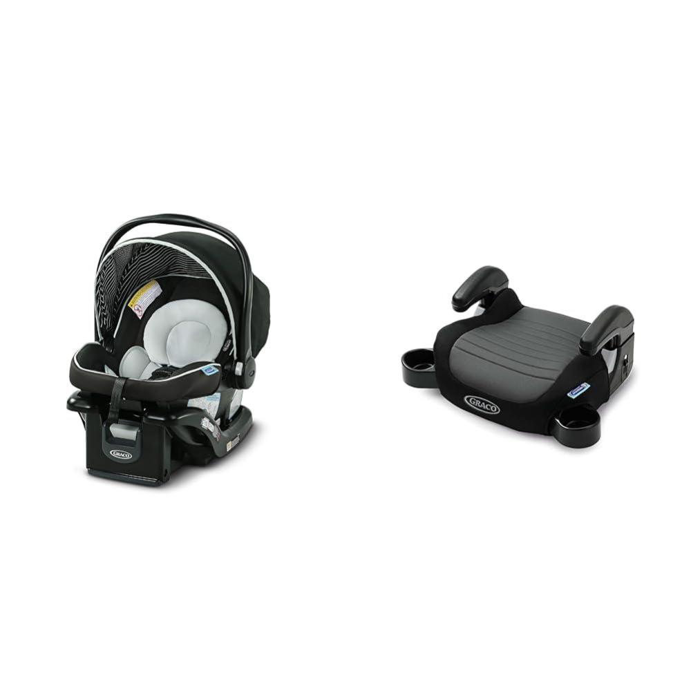 imageGraco SnugRide 35 Lite LX Infant Car Seat and TurboBooster 20 Backless Booster Car Seat Bundle