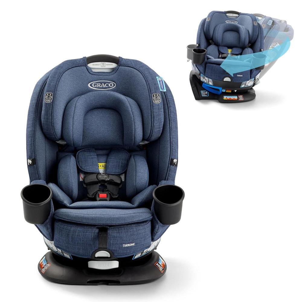 imageGraco Turn2Me 3in1 Rotating Convertible Car Seat Rear to Forward Facing amp Highback Booster Easy Installation Brighton
