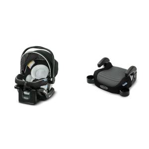 Graco SnugRide 35 Lite LX Infant Car Seat and TurboBooster 2.0 Backless Booster Car Seat Bundle
