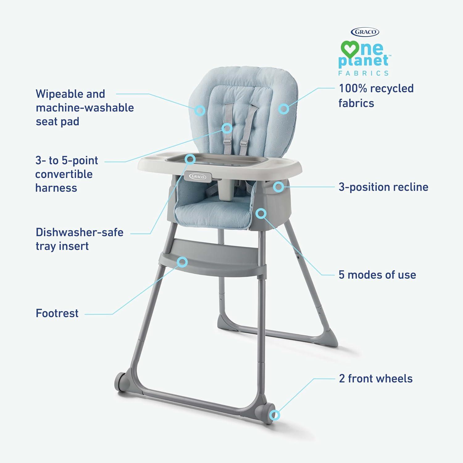 imageGraco Made2Grow 5in1 Convertible Highchair Adjustable Baby to Toddler Seat HudsonHudson