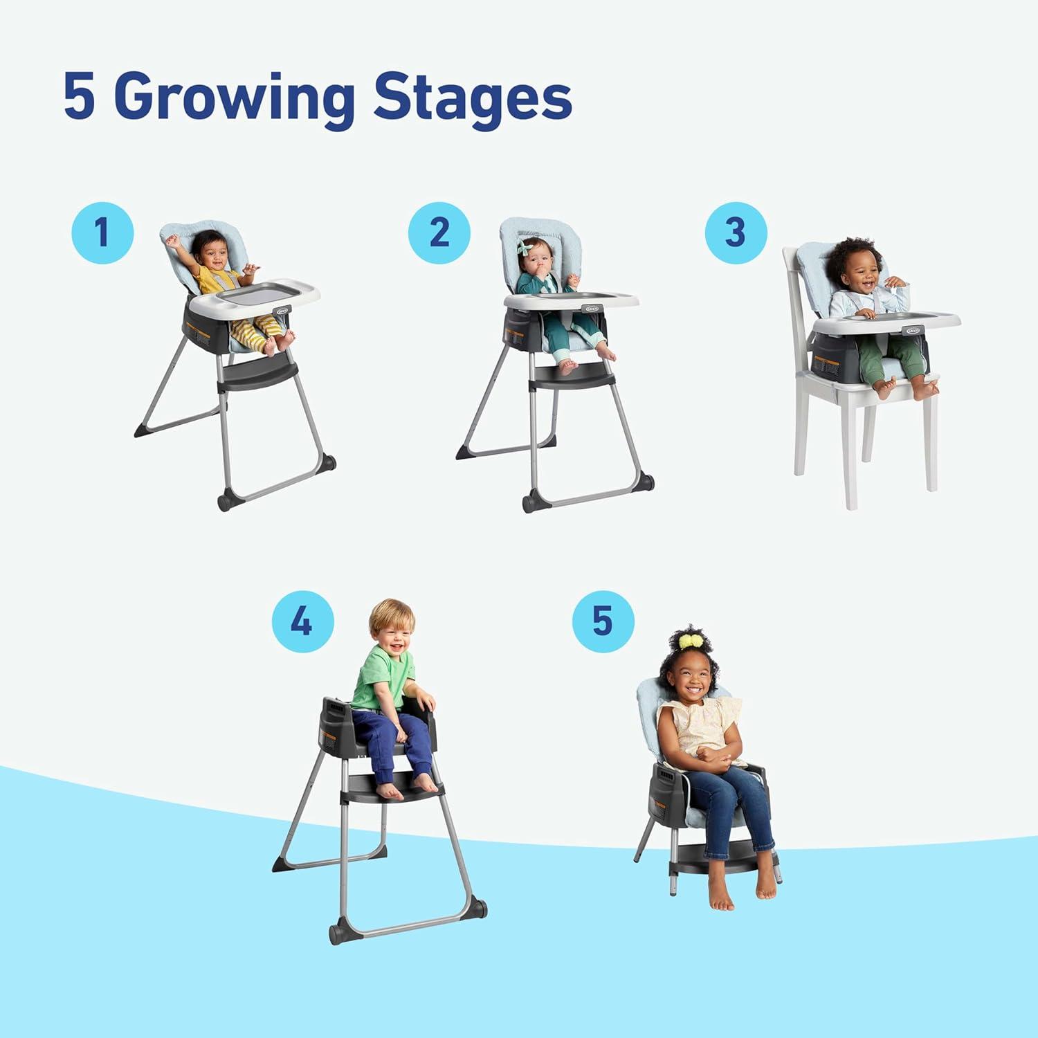 imageGraco Made2Grow 5in1 Convertible Highchair Adjustable Baby to Toddler Seat HudsonHudson