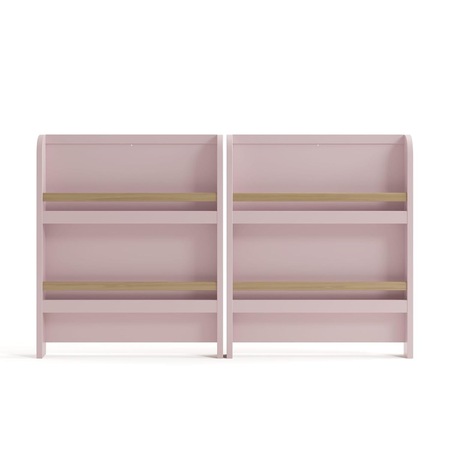 imageGraco ReadwithMe 4in1 Convertible Crib with Drawer Olive with Driftwood GREENGUARD Gold Certified Converts to Toddler Bed Daybed and Functional BookshelvesBlush With Driftwood