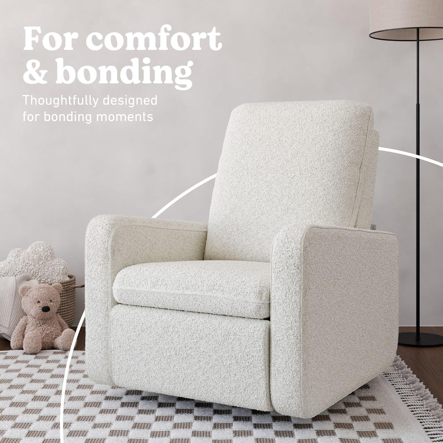 imageGraco Teddi Power Recliner Swivel Glider Electronic Power Recline OekoTEX 100 Certified USBA amp USBC Charger Premium Cushioning amp Comfort Dune BasketweaveIvory Boucle