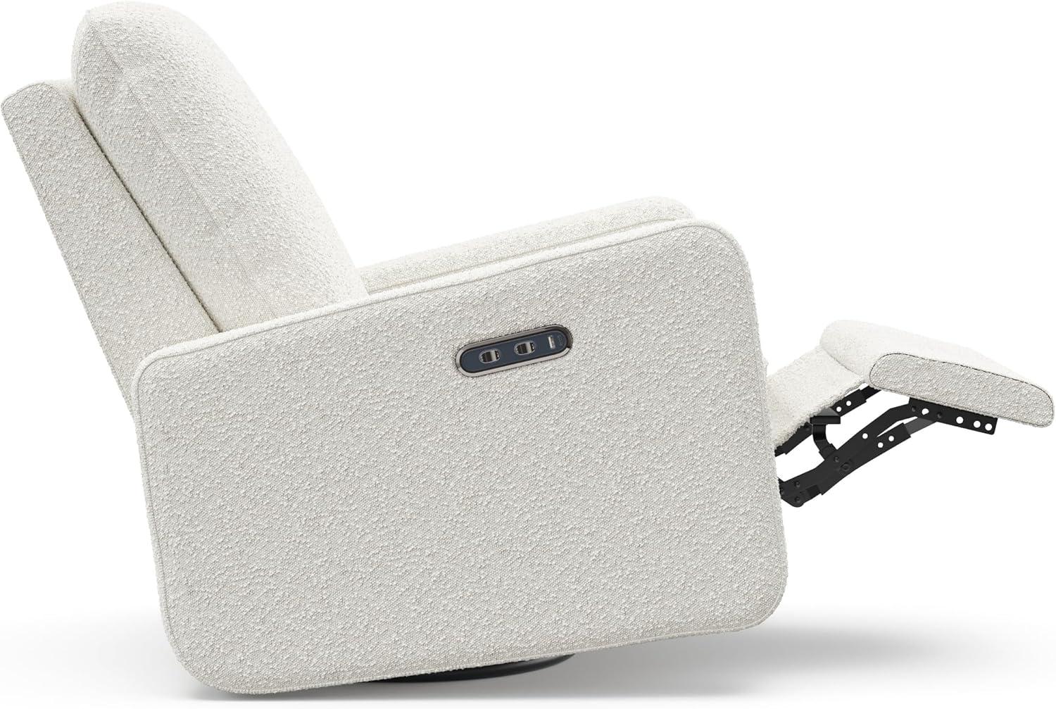 imageGraco Teddi Power Recliner Swivel Glider Electronic Power Recline OekoTEX 100 Certified USBA amp USBC Charger Premium Cushioning amp Comfort Dune BasketweaveIvory Boucle