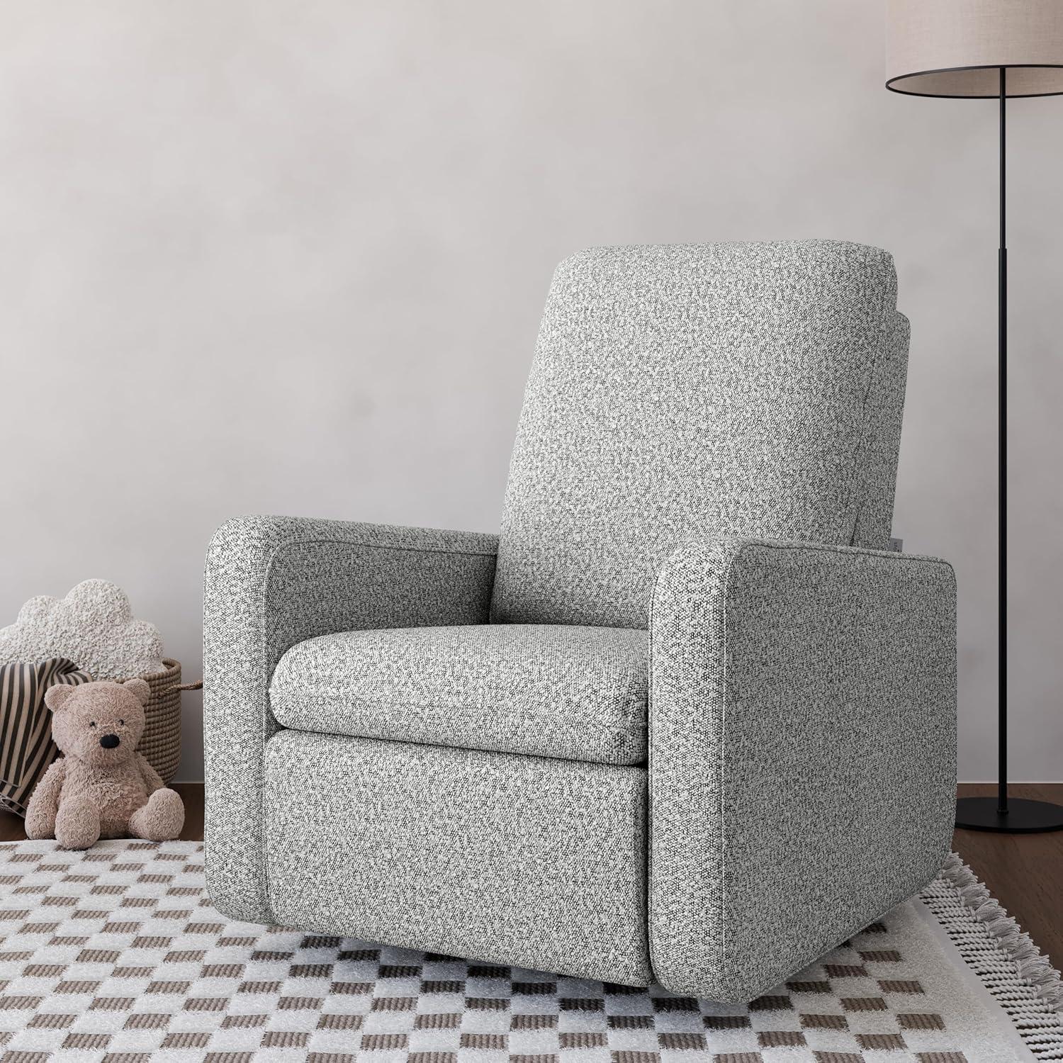 imageGraco Teddi Power Recliner Swivel Glider Electronic Power Recline OekoTEX 100 Certified USBA amp USBC Charger Premium Cushioning amp Comfort Dune BasketweaveSalt Pepper Boucle