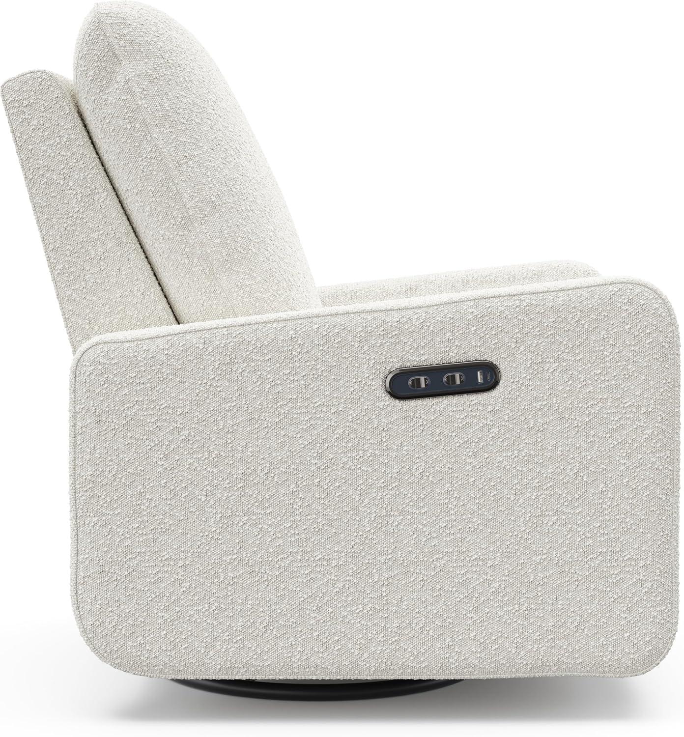 imageGraco Teddi Power Recliner Swivel Glider Electronic Power Recline OekoTEX 100 Certified USBA amp USBC Charger Premium Cushioning amp Comfort Dune BasketweaveIvory Boucle