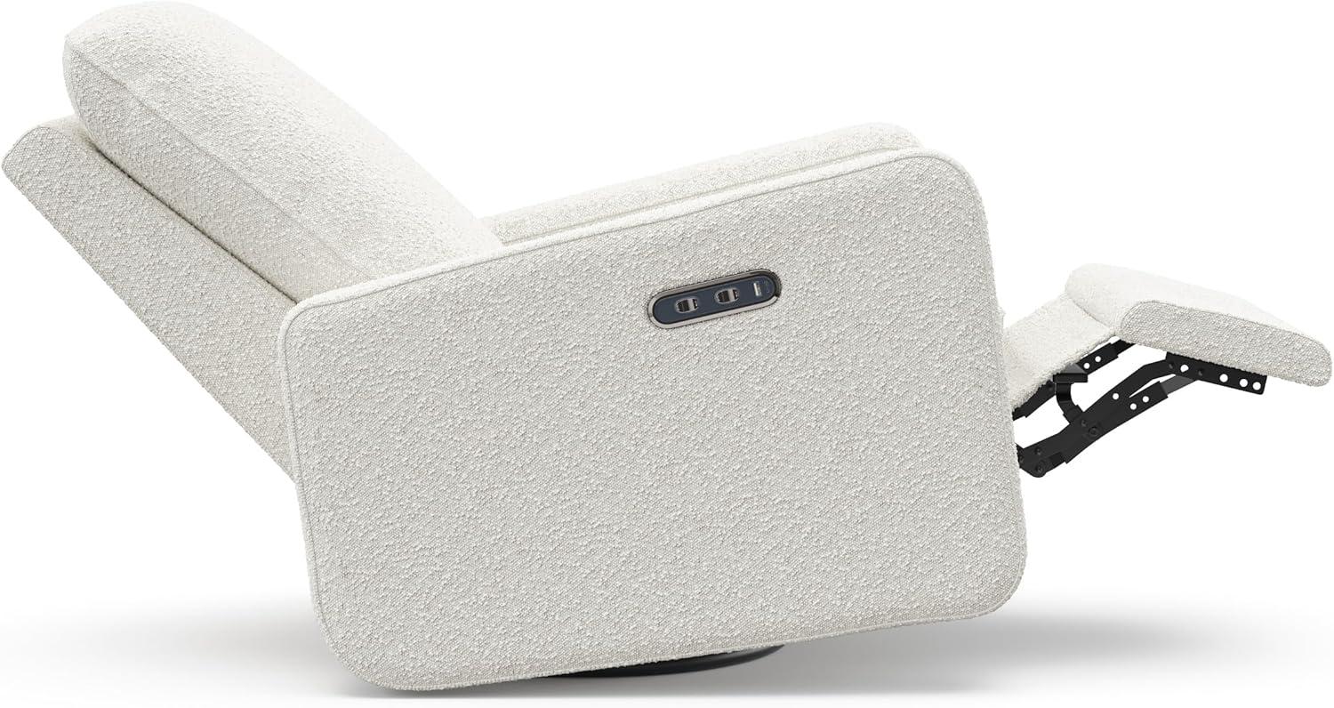 imageGraco Teddi Power Recliner Swivel Glider Electronic Power Recline OekoTEX 100 Certified USBA amp USBC Charger Premium Cushioning amp Comfort Dune BasketweaveIvory Boucle