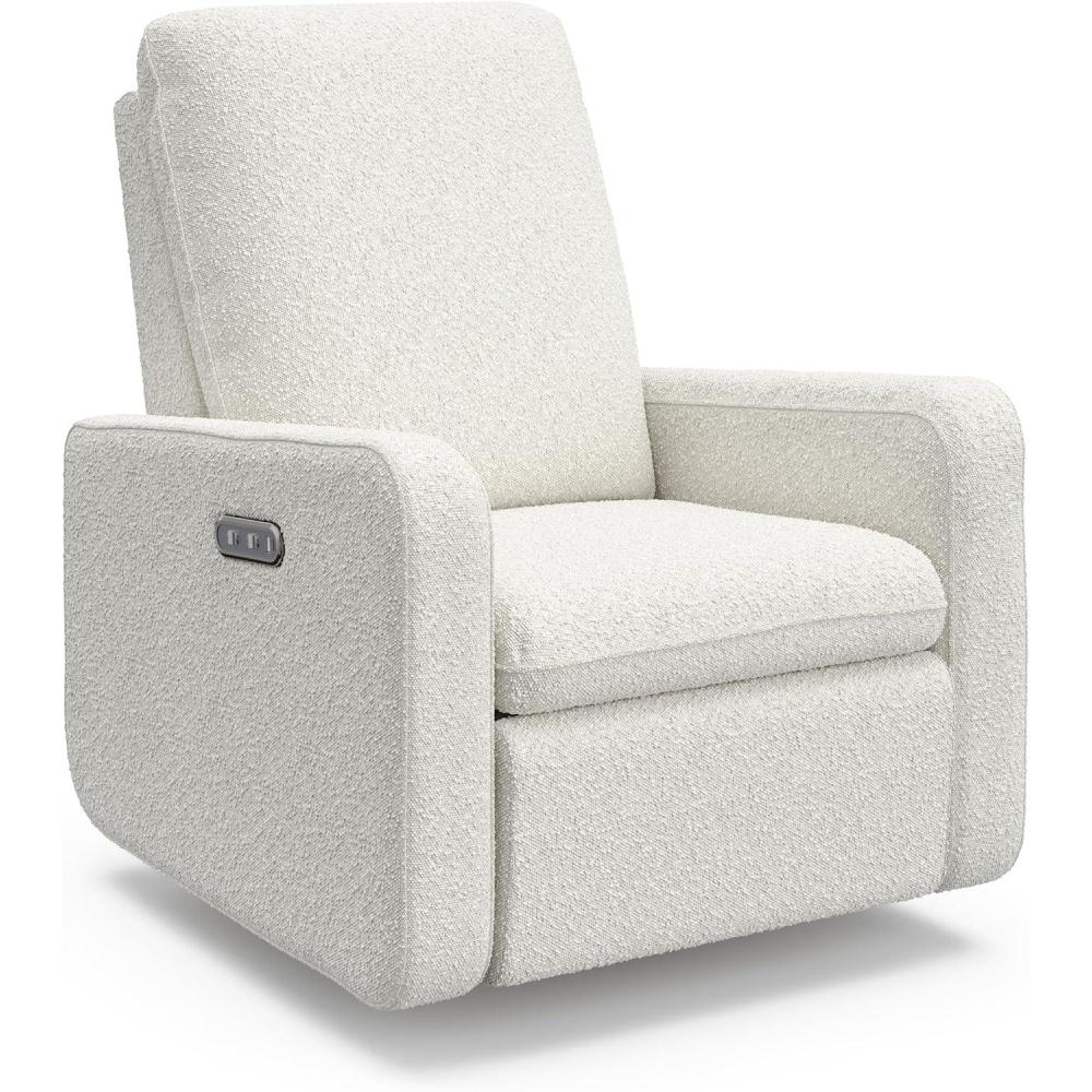 imageGraco Teddi Power Recliner Swivel Glider Electronic Power Recline OekoTEX 100 Certified USBA amp USBC Charger Premium Cushioning amp Comfort  Dune BasketweaveIvory Boucle