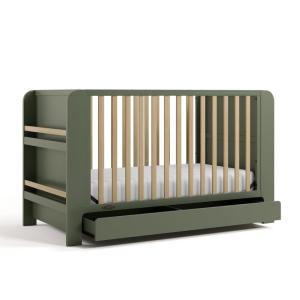Graco Read-with-Me 4-in-1 Convertible Crib with Drawer (Olive with Driftwood) – GREENGUARD Gold Certified Converts to Toddler Bed, Daybed, and Functional Bookshelves(Olive With Driftwood)