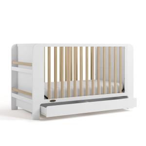 Graco Read-with-Me 4-in-1 Convertible Crib with Drawer (Olive with Driftwood) – GREENGUARD Gold Certified Converts to Toddler Bed, Daybed, and Functional Bookshelves(White With Driftwood)