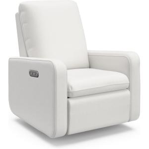 Graco Teddi Power Recliner Swivel Glider, Electronic Power Recline, Oeko-TEX 100 Certified, USB-A & USB-C Charger, Premium Cushioning & Comfort – (Dune Basketweave)(Ivory Basketweave)