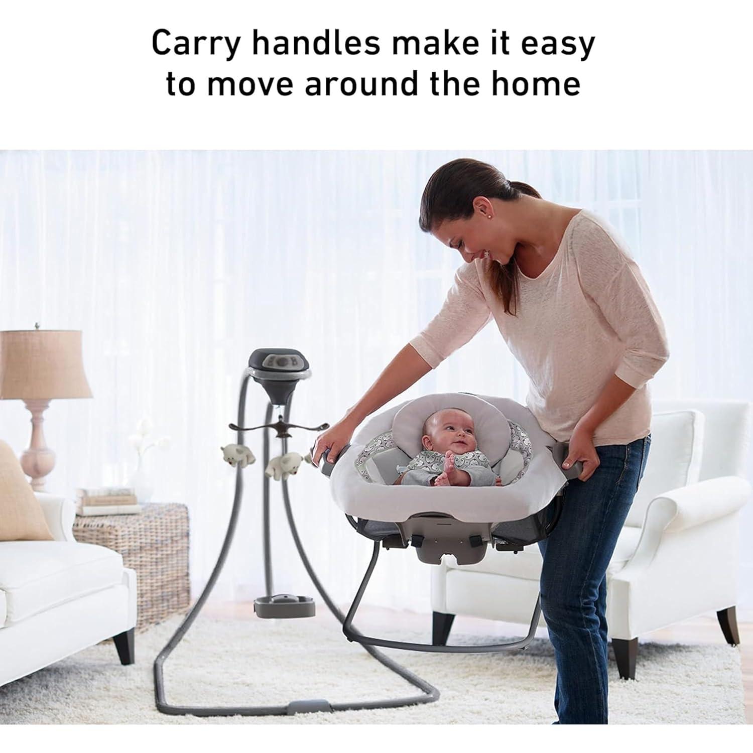 imageGraco DuetConnect LX Baby Swing and Bouncer 2in1 Infant Swing and Baby Rocker Newborn Essential Gifts for New ParentsRedmond
