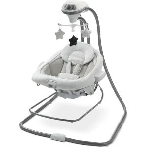 Graco DuetConnect LX Baby Swing and Bouncer – 2-in-1 Infant Swing and Baby Rocker, Newborn Essential, Gifts for New Parents(Redmond)