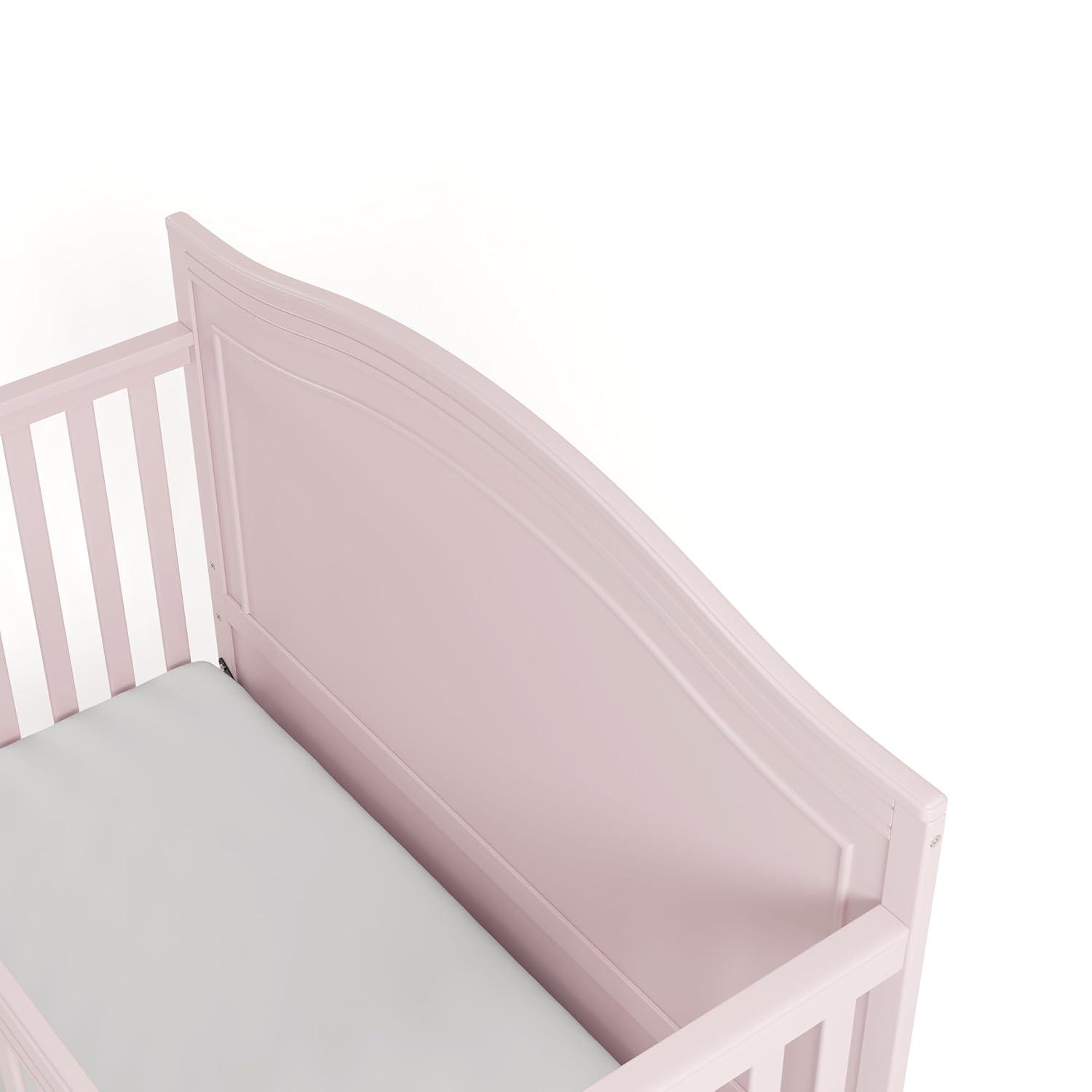imageGraco Paris 4in1 Convertible Crib GREENGUARD Gold Certified Converts to Toddler Bed and Daybed Fits Standard FullSize Crib Mattress Adjustable Mattress Support Base Frosted OatBlush